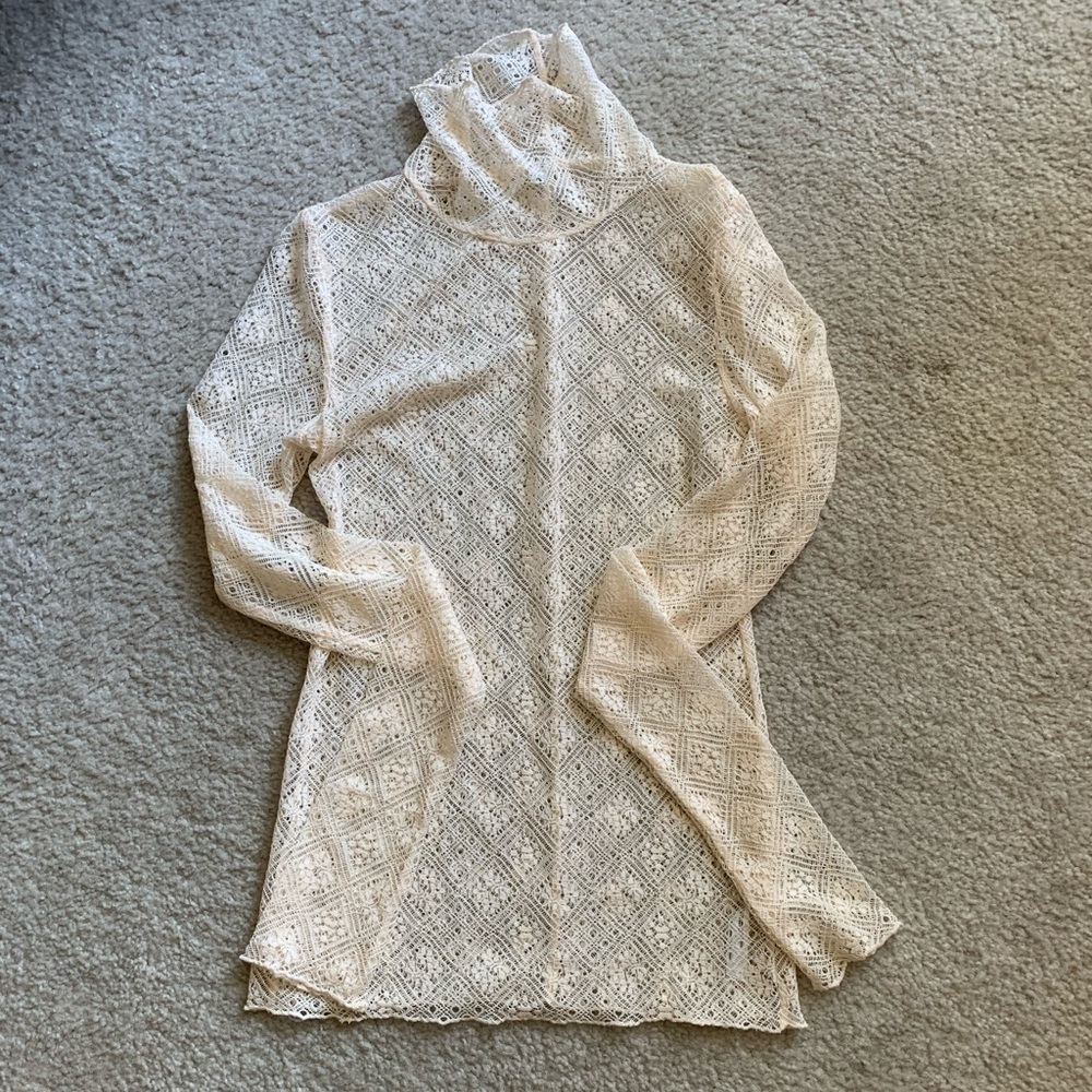 Free People lace turtle neck